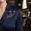 Luxury Rhinestone Bow Brooch Trendy Jewelry Bowknot Pin Fashion Crystal Inlaid Brooch  Evening Gala