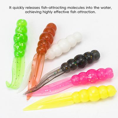 20Pcs New Mini Soft Fishing Lure 0.3g/35mm Silicone Willow Bait Swimbait Wobblers Worm Bass Carp Rockfishing Fishing Tackle