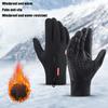 Utomhus Cykling Klättring Handskar Fitness Sport Vattentäta Vindtäta Långa Fingrar Plus Sammet Varma Handskar Höst och Vinter