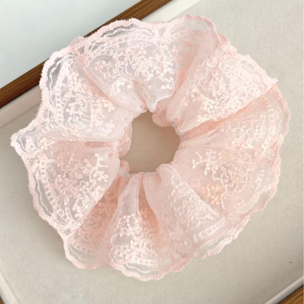 2026 Multi-Layer Lace Scrunchie: Elegant Korean-Style Hair Accessory for Women