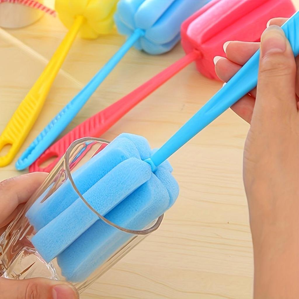Multi-Purpose Kitchen Cleaning Sponge Brush for Wine Glasses, Bottles, Coffee & Tea Cups