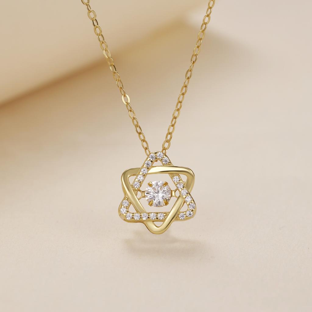 Agile Six Pointed Star Pendant, Niche High-end Design, Collarbone Pendant