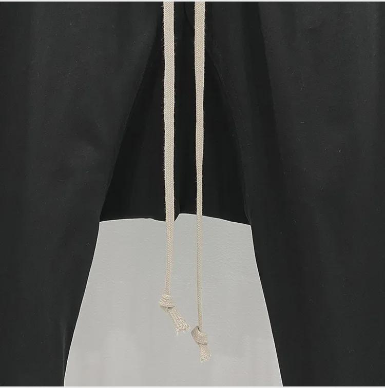 SUBHUMAN Pánská tmavá série: Slonově bílé zkrácené harémové pletené kalhoty - Letní ležérní móda