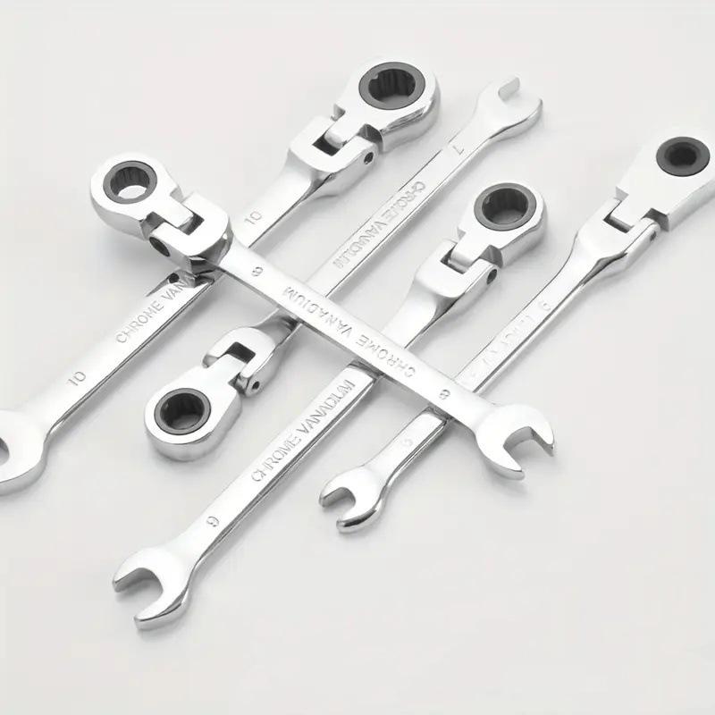 72-Tooth Bright Surface Ratchet Wrench - Two-in-One Design