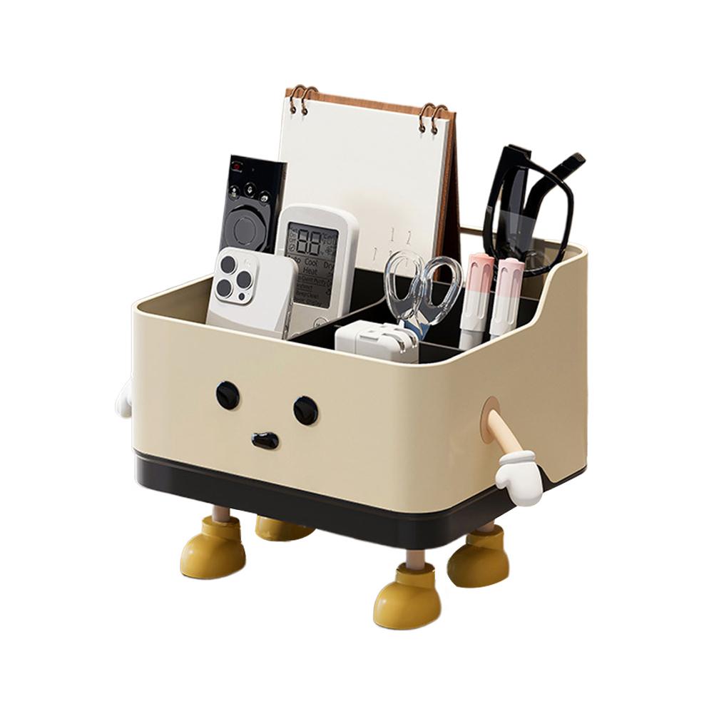 Office Desktop Storage Box Household Remote Control Organizer Compartment Dorm Stationery Space Save Clutter Accessory Tools
