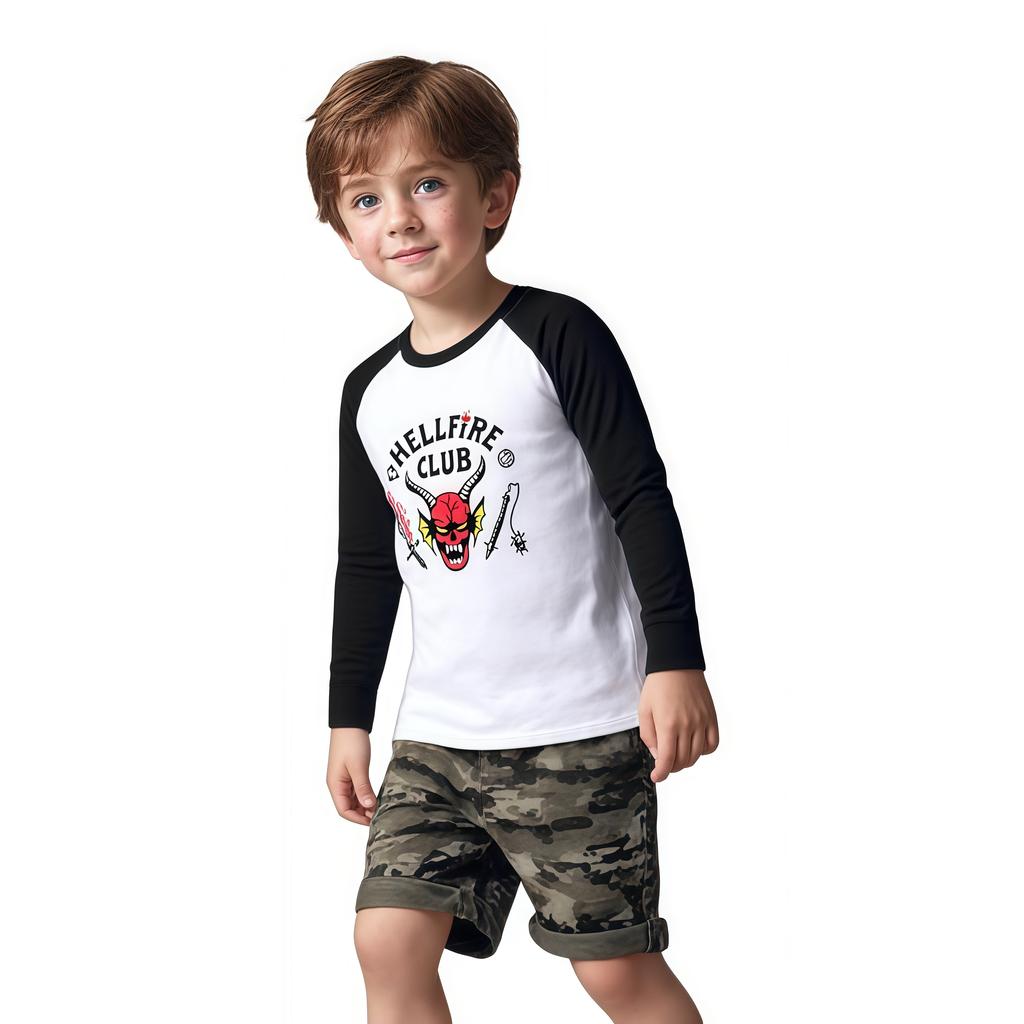 Jongens Meisjes Stranger Things Hellfire Bedrukt Mode Film Bedrukking T-shirt Top