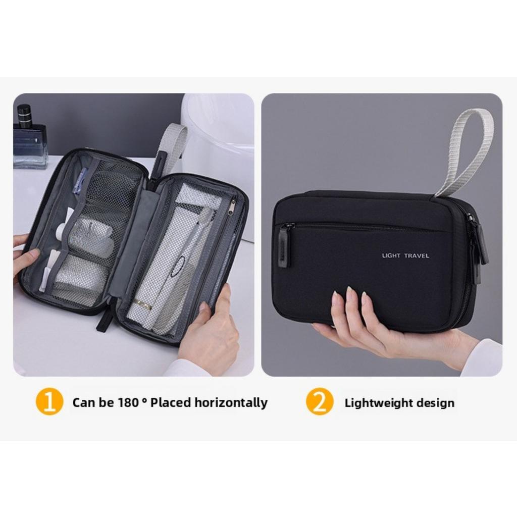 Špičkový dojem, Velkokapacitní cestovní, Pánská kosmetická taška, Tři v jednom, Rozdělené úložné prostory, Kosmetická taška, Taška na fitness a plavání