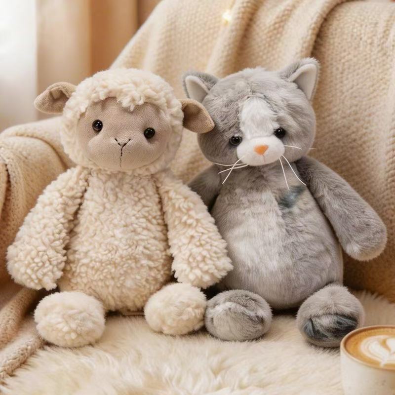 The Latest Cute Lamb Cat Doll Kawaii Stuffed Plush Toy Figure Doll Cartoon Anime Cute Pillow Children's Birthday Holiday Gift