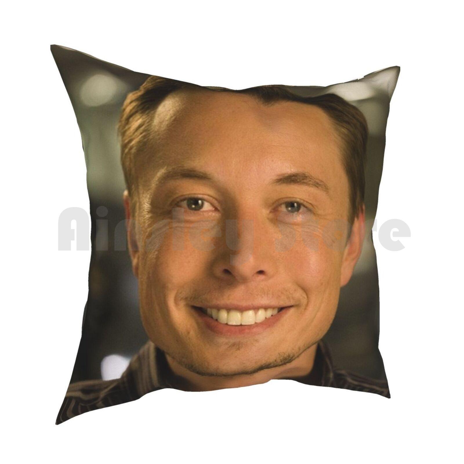 Elon Musk Pillow Case Printed Home Soft Throw Pillow Elon Musk Elon Musk Spacex Tesla 30x30cm 12x12in