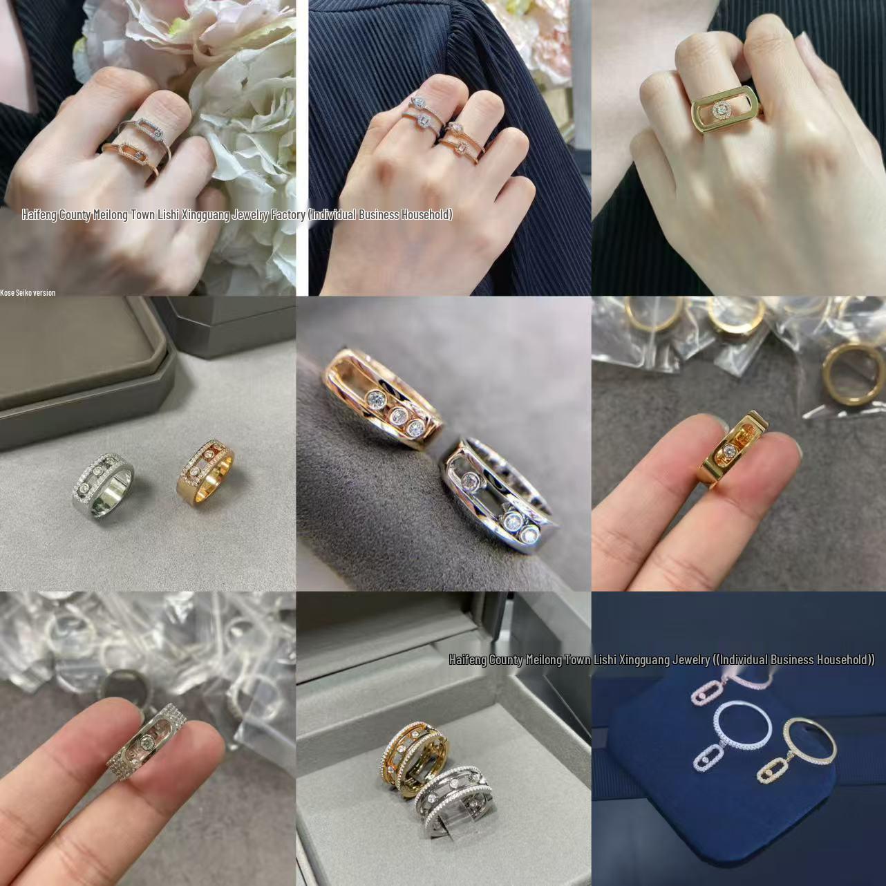 Кольцо с кисточкой Seiko V Gold Mei Family: Раздвижное Кольцо с Одним Бриллиантом и Тремя Алмазами Высокоуглеродистой Стали, Высококлассное Эмоциональное Кольцо для Пары Size 6