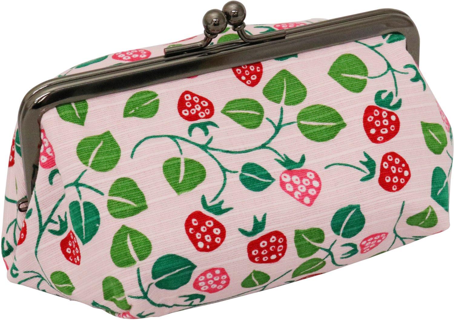 

Kyosuke Cosmetic Pouch, Yumeji/Strawberry, 15.5 x 12 x 8cm