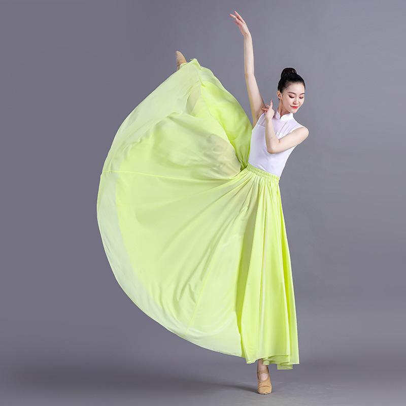 Šifonová sukně 360/540/720 stupňů Balet Břišní tanec Dámské Cikánské Dlouhé sukně Oblečení pro tanečníky na trénink Různé taneční sukně