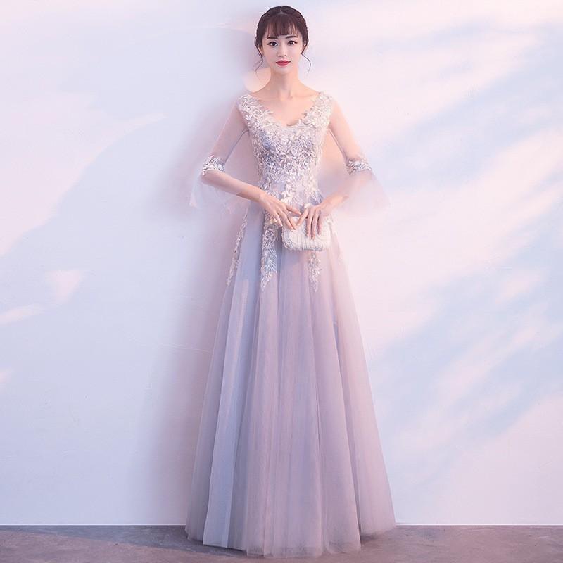 1011 summer new dream fairy gas can usually wear temperament long host banquet evening dress