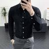 Hengyuanxiang Men's Long-Sleeve Business Casual Shirt