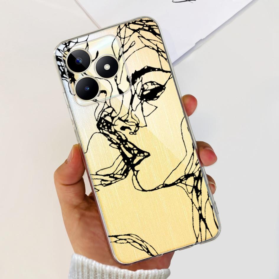 For Cover Realme C53 Phone Case 6.74" 2023 New Fashion Astronaut Soft Silicone Clear Back Cover For Realme C53 RMX3760 C 53 Capa