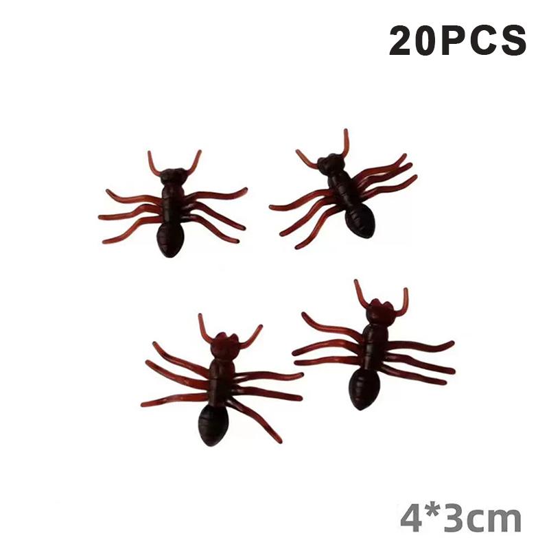 20 Peças Halloween Simulação Inseto Barata Aranha Centopeia Escorpião Plásticos Brincadeira Inseto Engraçado Halloween Decoração DIY