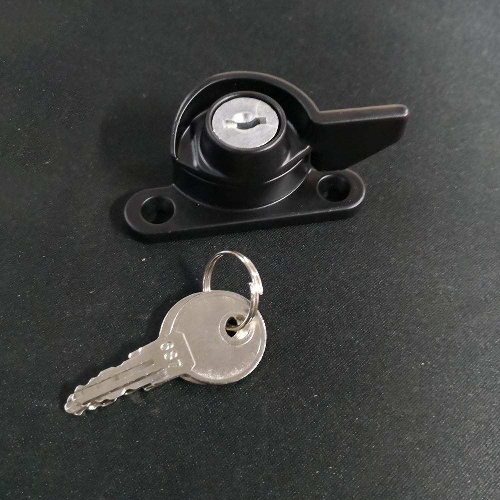Zinc Alloy Heavy Duty Window Lock Black Anti-Theft Security Padlock with Keys for Home Security Door Cabinet Latch