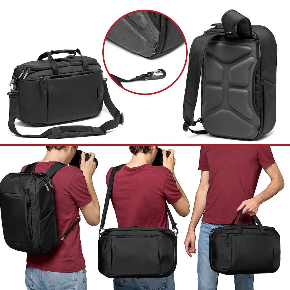 Kamera-Rucksack Advanced Hybrid Backpack M III Stativ-Halterung für kleine Stative Wasserabweisendes Material Regenschutz im Lieferumfang enthalten MB [Manfrotto] MA3-BP-H