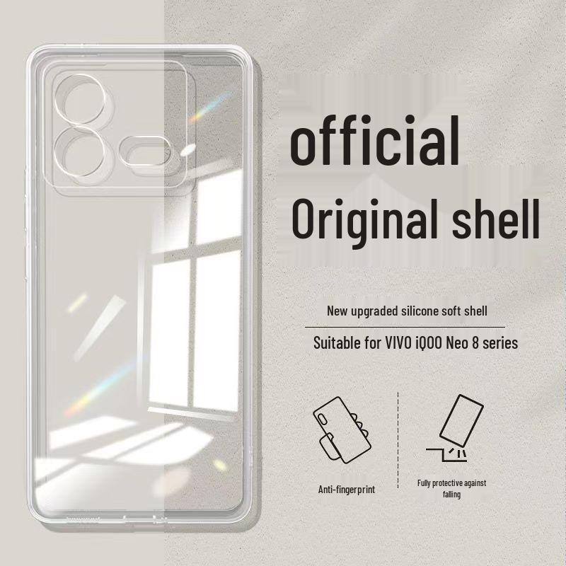 iQOO Neo8 Solid Color Liquid Silicone Anti-Drop Soft Phone Case