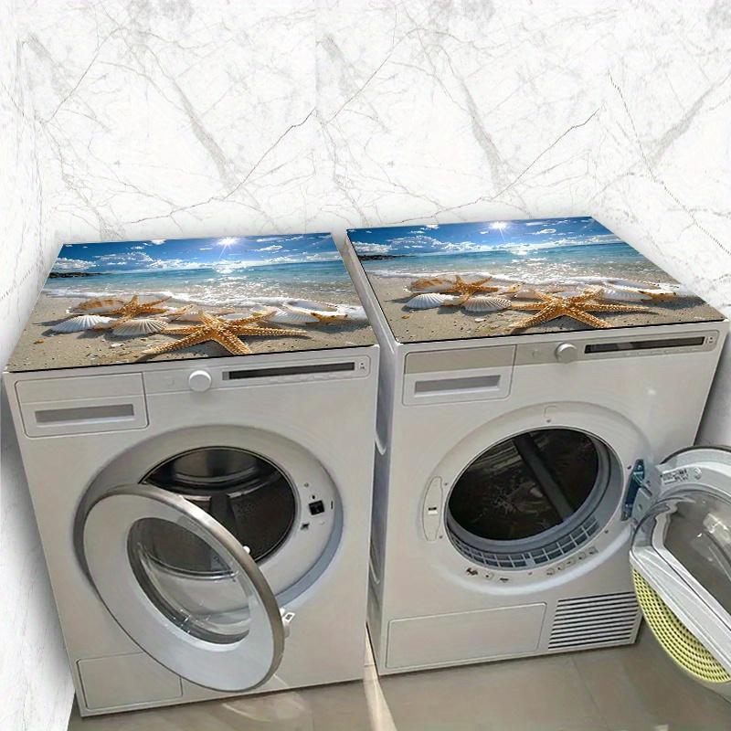 1Pcs Rubber Drying Mat With beautiful beach Print For Coffee Shop Restaurant Kitchen Carpet Tableware Durable Diatom Mud Table Mat Pet Mat Coffeeware
