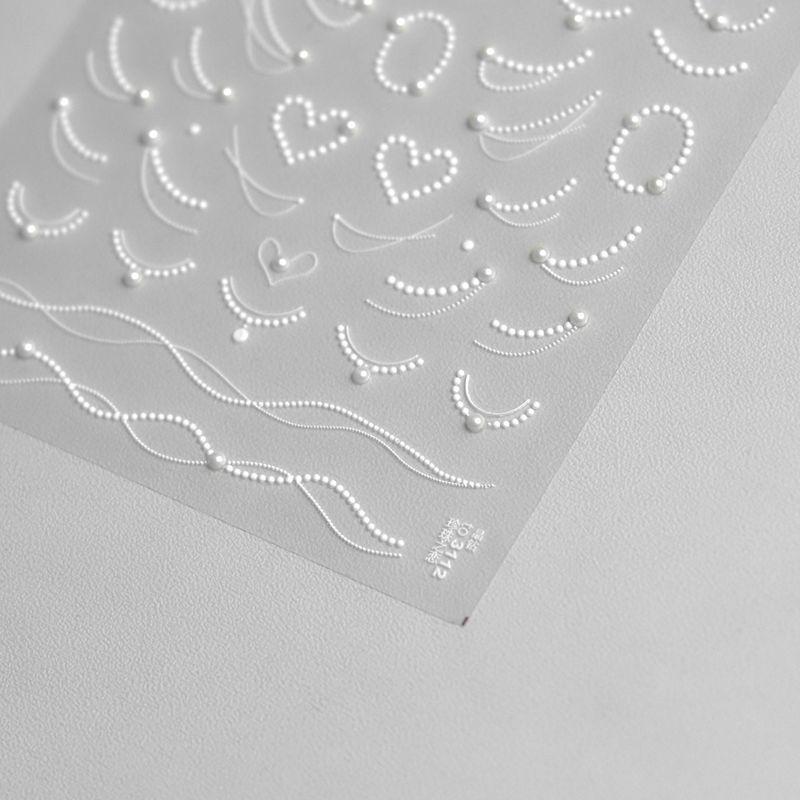 

Nail Stickers Pearl Love Diamond Decorations Internet Hot White round Diamond Heart Bright Crystal Nail Pack Pattern Ornaments