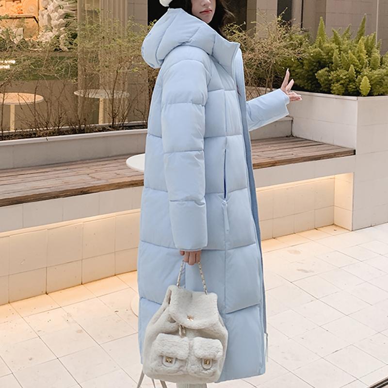 Mode Frau Winter Lange Mäntel Kapuzen Locker Dick Warm Parkas Lässige Damenjacken