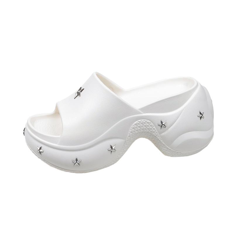 

Fashion 2025 New Women Platform Sandals Thick Sole Non Slip Breathable Lightweight Comfortable Star Design Summer Casual Shoes 36