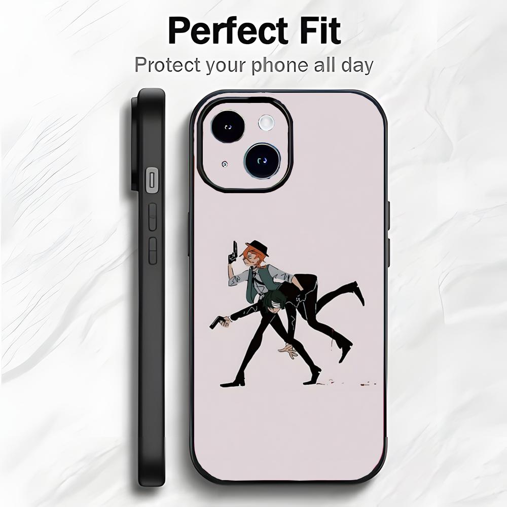 Cool Anime B-Bungo Stray Dogs Phone Case Phone Case Soft Packaging Lightweight For iPhone17 16 15 14 13ProMax