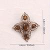 Retro Out Cross Rhinestone Brooch - Elegant Baroque Geometric Style, Women's Fashion Jewelry, for Formal Occasions, Ideal Gift