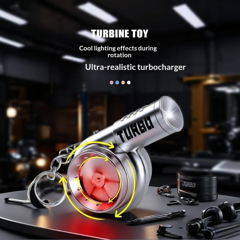 Llavero con Sonido de Mini Turbo Linterna LED Portátil Colgante Ligero de Plástico para Llavero de Coche Actividad Nocturna al Aire Libre