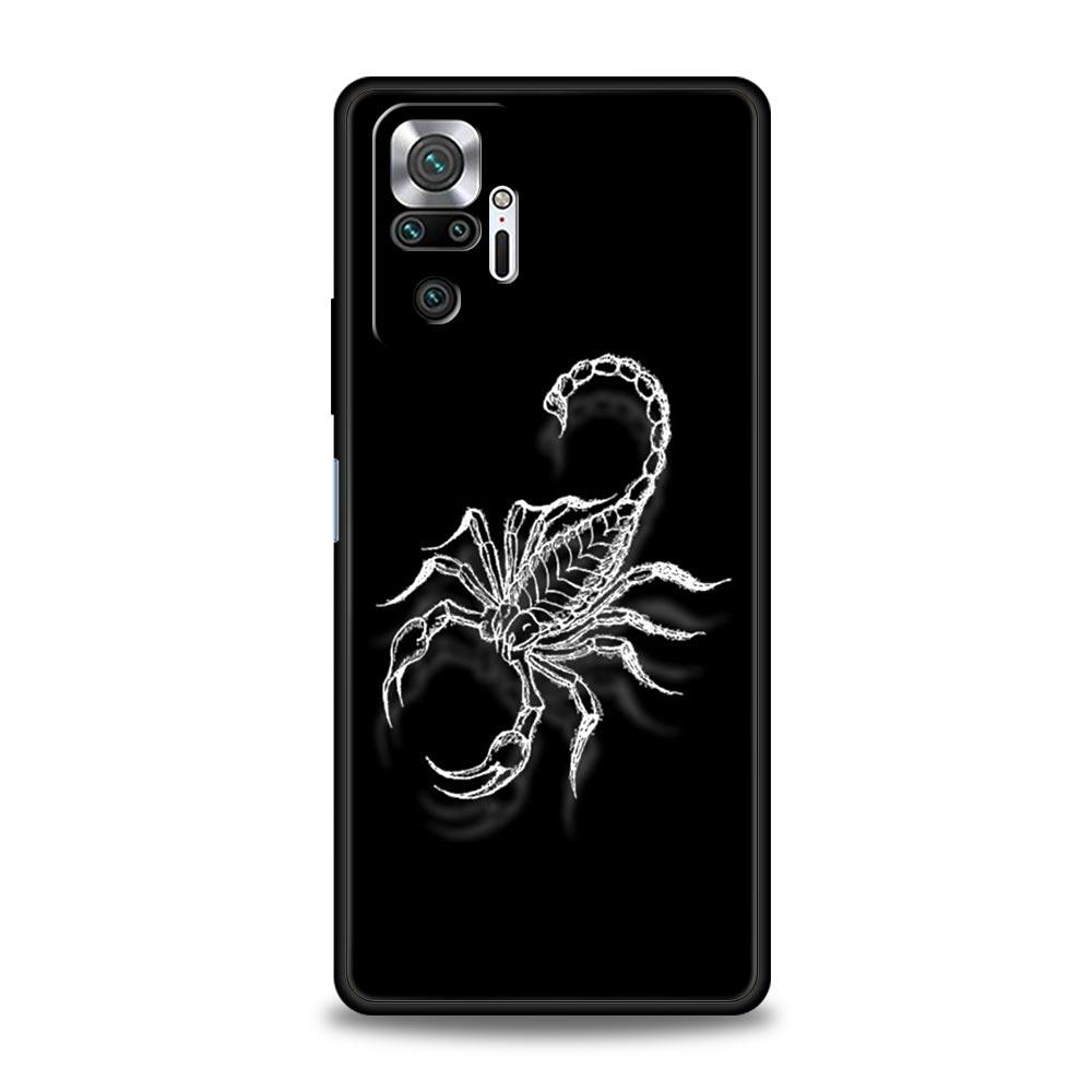 Cartoon Scorpion Phone Case For Xiaomi Redmi Note 14 13 5G 10 11 12 Pro Plus 4G 14C 13C 12C 10C Black Cover