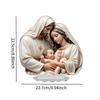 Nativity Jesus Birth Christmas Table Centerpiece Xmas Decoration 22.7x22.5cm Traditional Decorative