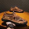 Fashion Hot Sale Summer Men's Shoes Outdoor Sandals Non-slip Men Beach Flats Handmade Leather Man Mesh Shoes Fashion Wading Aqua Shoes