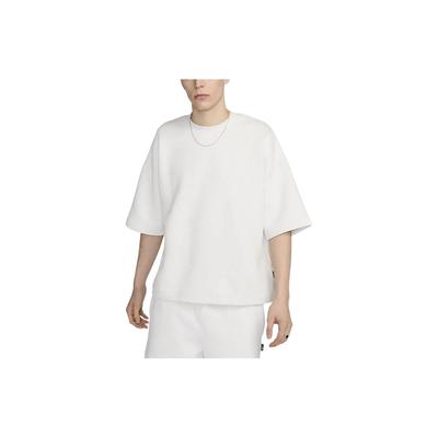 T-shirt Uni Logo de Marque Décontracté Coupe Ample Col Rond Manches Courtes Épaules Tombantes Homme T-shirt Montagne-Blanc FN2164-121