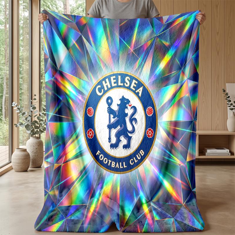 Chelsea FC Theme blanket Soft Flannel Blanket Plush Throw Blanket Cozy Sofa Bed Blanket for Home Decor