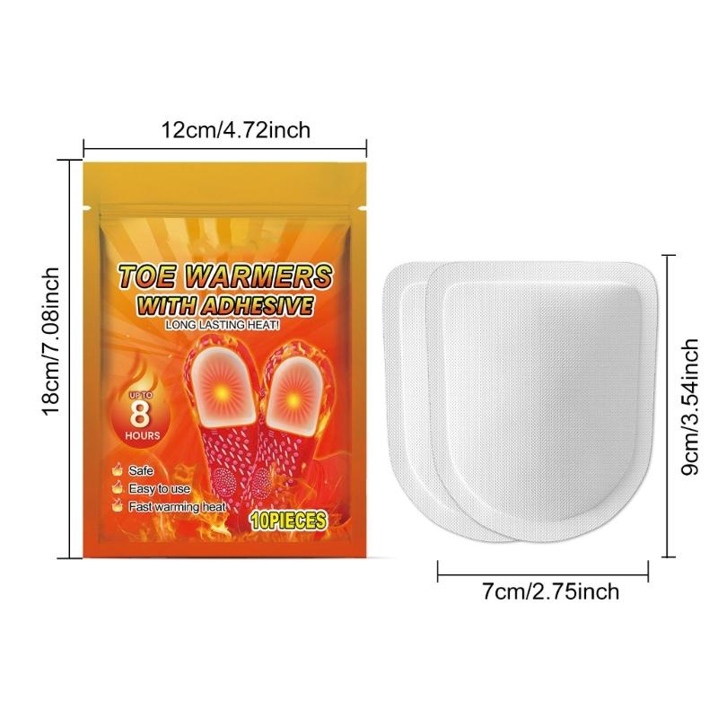 Disposable Toe Warmers Long Heating 8Hours Warm Foot Warmer Toe Heat Pads for Outdoor Activities