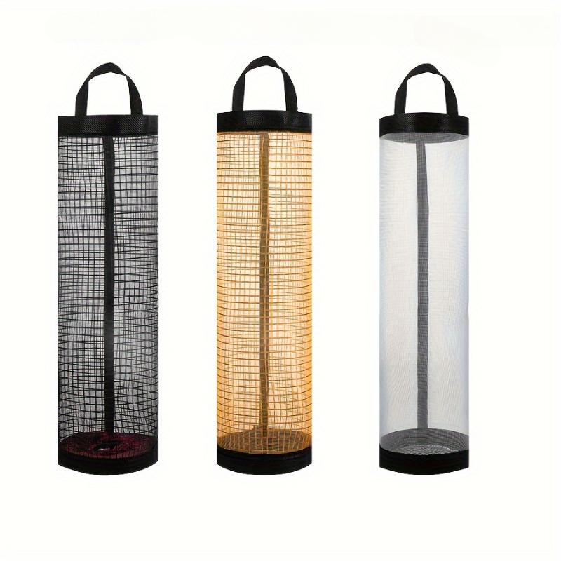 Wandhängender Küchenorganizer, Hängende Aufbewahrungstasche aus Polyesternetz, Zusammenklappbarer Plastiktütenhalter für Unordnung auf der Arbeitsfläche