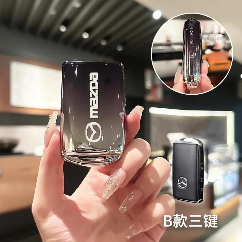 For  TPU Car Remote Key Cover Case Mazda 3 6 cx30 MX30 cx9 x9 cx5 x5 cx8 MX5 ss30 Keychain Protector Bag Remote Fob Shell Cover GF6
