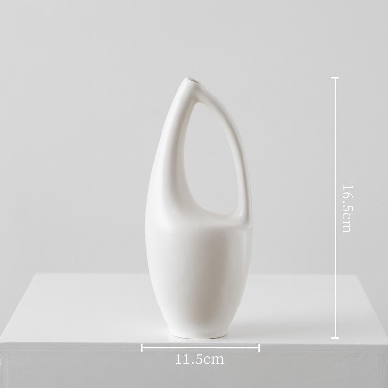 

Minimalist Hollow Ceramic Vase Black/white Plant Pots Table Decoration Flowers Arrangement Flower Vase Room Aesthetic Decor белый