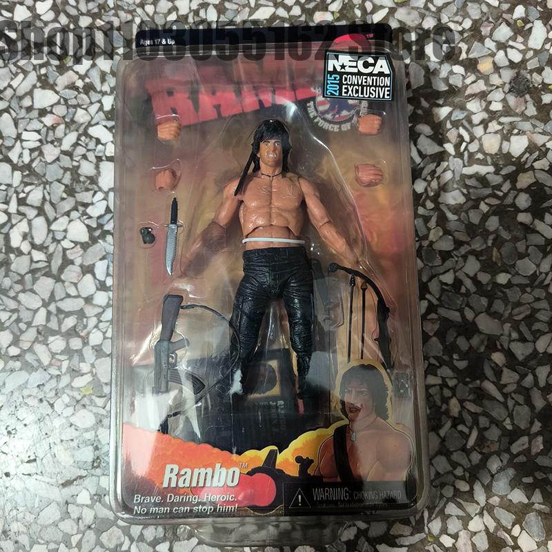 NECA Фигурка Рэмбо: Первая кровь Джон Дж. Рэмбо ПВХ Фигурка Действия Коллекционная Модель Солдат Спецназа Игрушки Подвижные Суставы Подарок на День Рождения