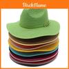 Cappello di Paglia di Carta a Tesa Larga per Protezione Solare e Moda Cappello da Sole Estivo da Spiaggia