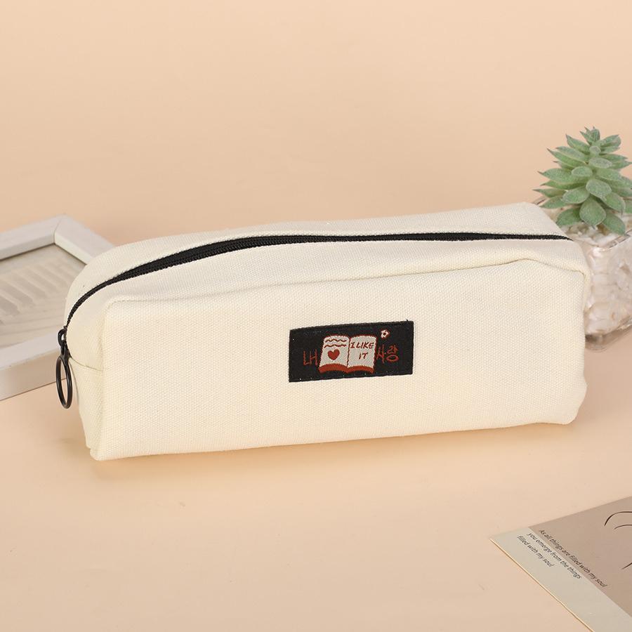 Simple Pencil Case School Stationery Supplies Korean Style Stationery Large Capacity Pencil Pouch Estuche Kalemlik Pencilcase