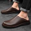 2025 Barefoot shoes men's genuine leather Oxford men's natural leather loafers retro single cowhide handmade 43 44 shoes