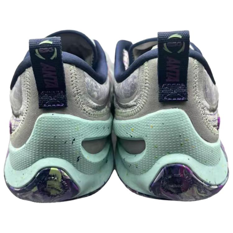 New Anta Instantaneous 1 Cushioned Wear-Resistant Slip-Resistant Low-Top Basketball Shoes Men's Purple Green 912411111Q-3