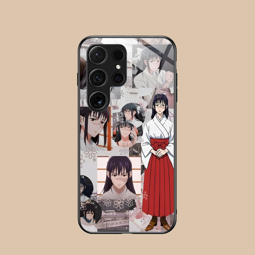 JJK Utahime Iori Glass Mobile Phone Case for Samsung Galaxy S26 S25 S24 S23 S22 S21 S20 Note20 Plus FE Ultra Colorful Cover