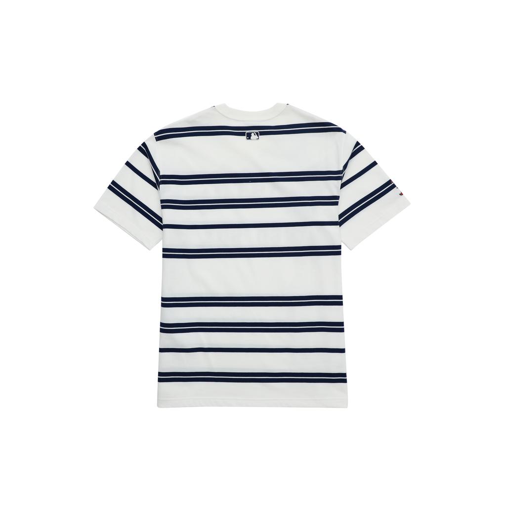 New MLB Drop Shoulder Sleeve T Shirt Unisex Ivory White 3ATSV0433-43IVS