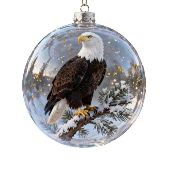 Yousheng Bird Christmas Tree Ornament Handcrafted Clear Plastic Ball Ornaments with 3D Lifelike Birds Memorial Keepsake Gifts for Holiday Home Decor