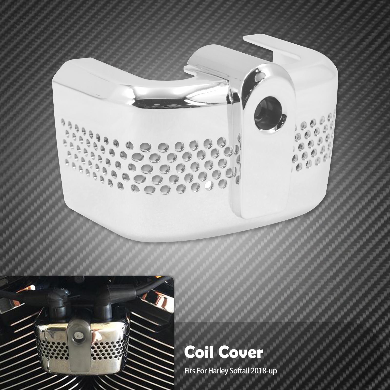 

Motorcycle Ignition Coil Cover Black/Chrome Caps For Harley Softail Street Bob FXBB Low Rider Breakout FXBR Fat Boy FXFB 2018-23
