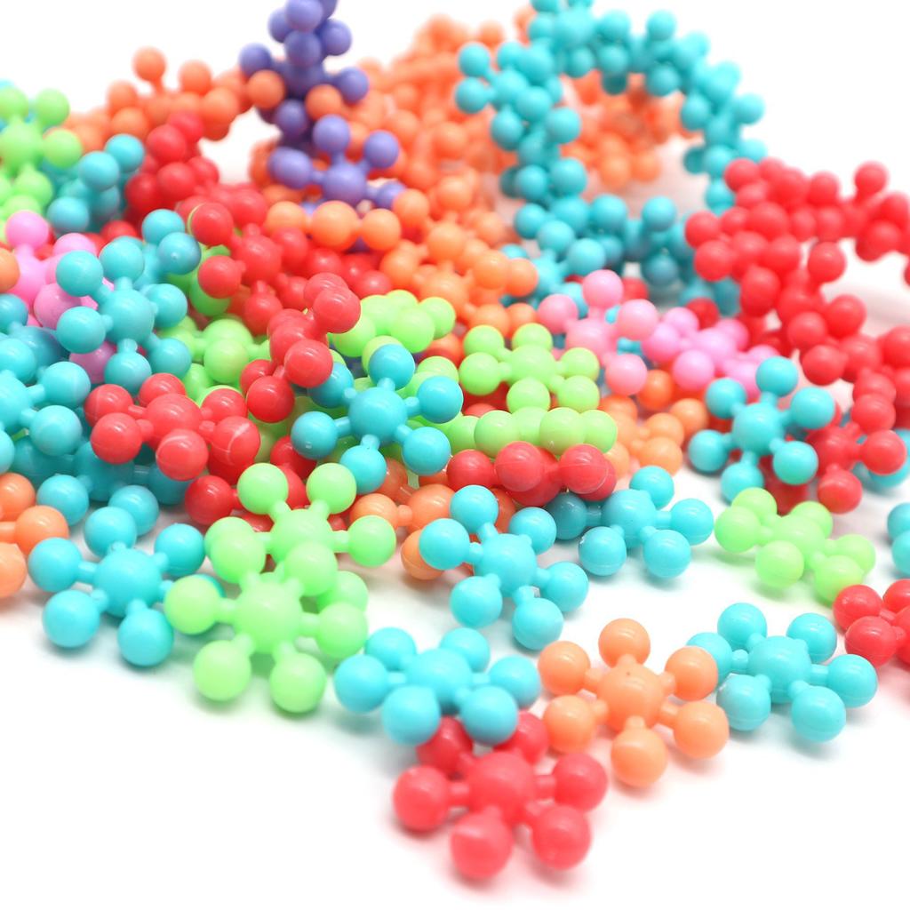 Plum Blossom Building Blocks and Snowflake Slices 3D Assembly Puzzle Toys, Cultivating Children's Imagination