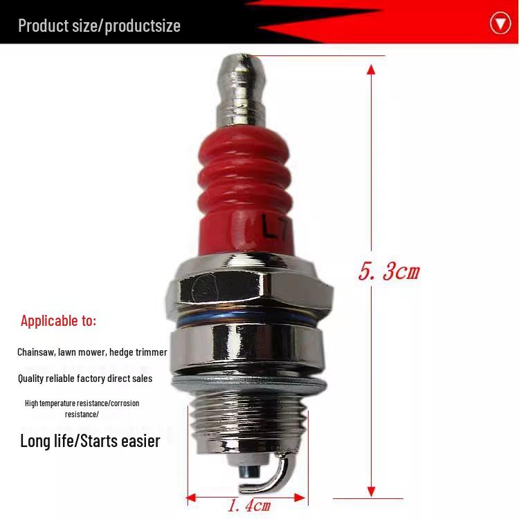 Bosch L7T MB6A Spark Plug for Chainsaws, Lawnmowers, Two-Stroke Engines, and Hedge Trimmers